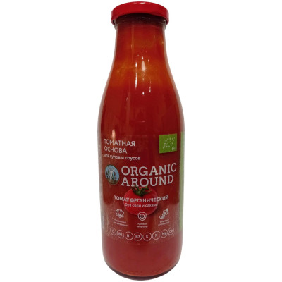 Основа Organic Around томатная для супов и соусов, 500г