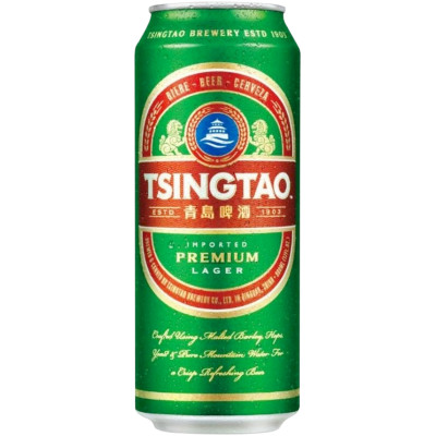 Пиво Tsingtao светлое пастеризованное, 500мл