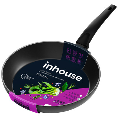Сковорода Inhouse Emma индукционная с антипригарным покрытием и ручкой софт-тач, 26см