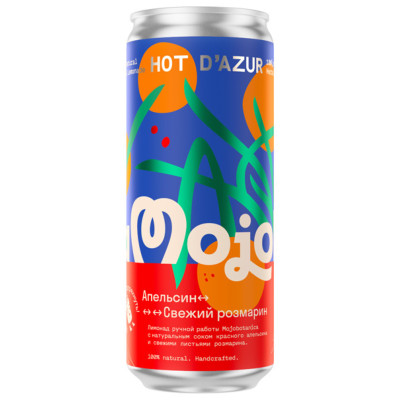 Напитокс окосодержащий Mojobotanica Hor D'Azur Апельсин-Розмарин безалкогольный, 330мл