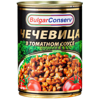 Чечевица BulgarConserv в томатном соусе, 400г
