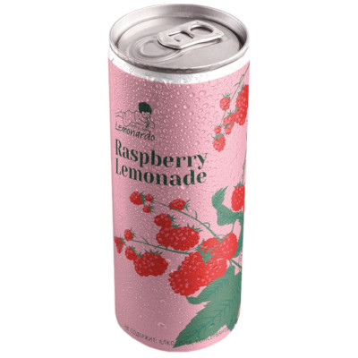 Напиток газированный Lemonardo Малиновый безалкогольный сокосодержащий, 330мл