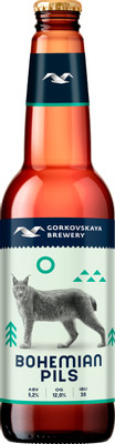 Пиво Gorkovskaya Brewery Богемский Пилс светлое нефильтрованное 5.2%, 440мл