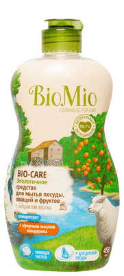 Средство для мытья посуды-овощей-фруктов BioMio масло мандарина, 450мл