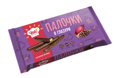 Печенье Уральские кондитеры Палочки в шоколадной глазури, 300г