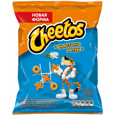 Снеки кукурузные Cheetos Сметана и лук, 50г