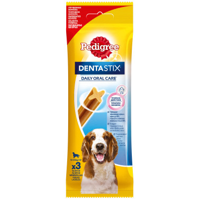 Лакомство Pedigree Dentastix Косточки для ухода за зубами для собак, 77г