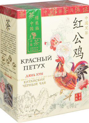 Чай Зелёная Панда Красный петух чёрный байховый китайский крупнолистовой, 100г