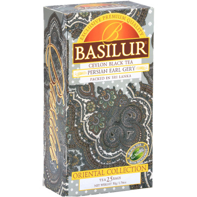 Чай Basilur Восточная Коллекция Эрл Грей по-персидски с ароматом бергамота, 25х2г