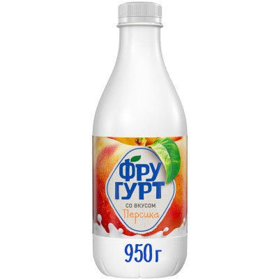 Напиток кисломолочный Фругурт со вкусом персика 1.5%, 950мл