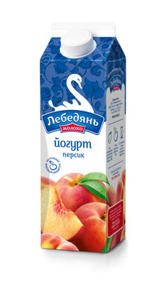 Йогурт фруктовый Лебедяньмолоко персик 2.5%, 450мл