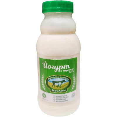 Йогурт Муслим с персиком 3.2%, 330мл