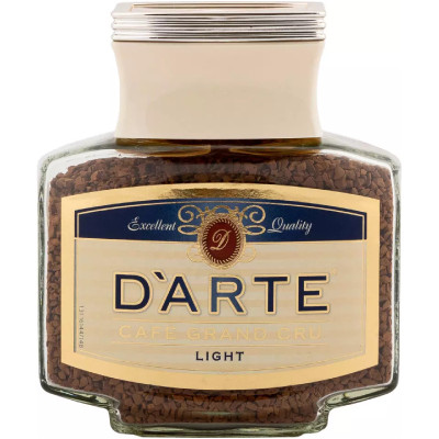 Кофе D'Arte Light Taste растворимый с пониженным содержанием кофеина, 100г