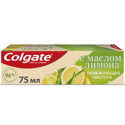 Зубная паста Colgate Naturals Освежающая чистота с маслом лимона с фторидом, 75мл