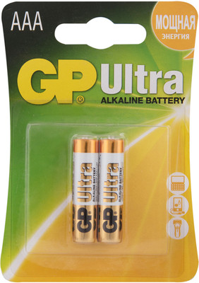 Батарейки GP Ultra ААА 24АU, 2шт
