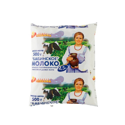 Молоко Любава Бабинское пастеризованное 2.5%, 500мл