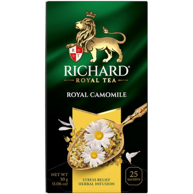 Напиток чайный Richard Роял Камомайл Стресс Релиф из ромашки, 1,2х25г