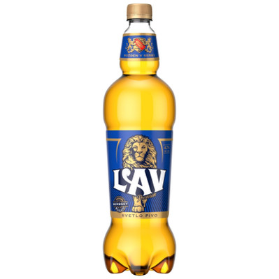 Пиво Lav Premium светлое фильтрованное 4.7%, 1.25л
