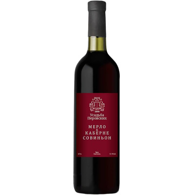 Вино Усадьба Перовских Мерло Каберне Совиньон красное сухое, 750мл