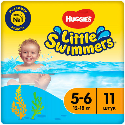 Подгузники-трусики Huggies Little Swimmers №5-6 12-18кг, 11шт