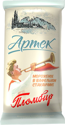 Пломбир Айсберри Артек ванильный стаканчик 11.4%, 90г