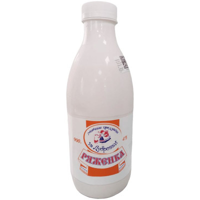 Ряженка Молочные Продукты Из Дубровки 4%, 900мл