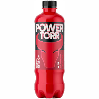 Напиток Power Torr Red со вкусом ягод тонизирующий газированный безалкогольный, 500мл