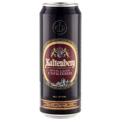 Пиво Kaltenberg Королевский Лагер светлое нефильтрованное 5%, 450мл