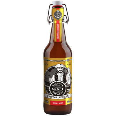 Пиво Dagomys Craft Brewery Кристалвейзен светлое фильтрованное 5%, 500мл