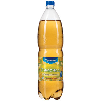 Напиток безалкогольный Волжанка Лимонад газированный, 1.5л
