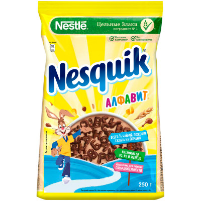 Завтрак Nesquik Алфавит шоколадный, 250г