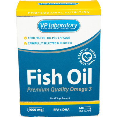 Рыбий жир Vplab Fish Oil 1000мг, 60таб