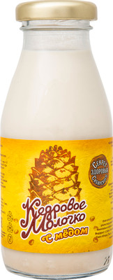 Напиток Кедровое молочко с мёдом на основе кедрового ореха, 200мл