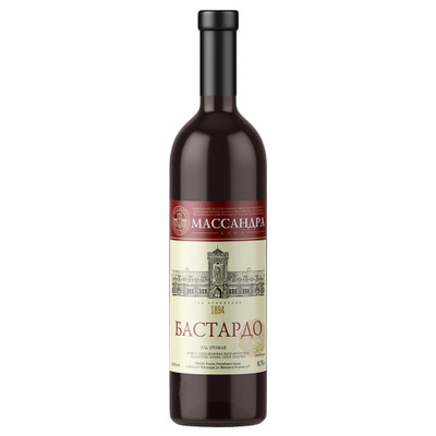 Вино Массандра Бастардо красное сухое, 750мл