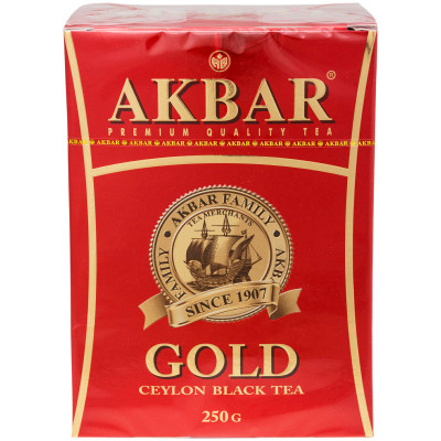 Чай Akbar Gold чёрный листовой, 250г