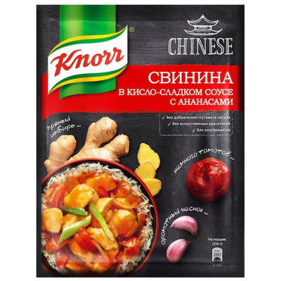 Смесь сухая Knorr На второе для свинины в кисло-сладком соусе с ананасами, 37г