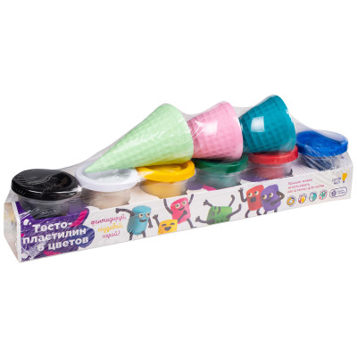 Набор для детской лепки Genio Kids-Art тесто-пластилин 6 цветов