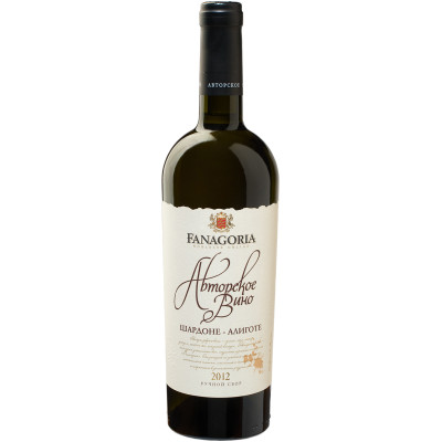 Вино Фанагория Авторское вино Шардоне-Алиготе белое сухое 13%, 750мл