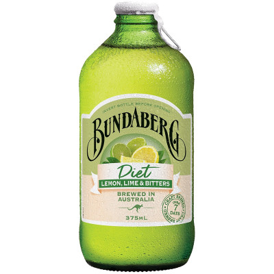 Лимонад Bundaberg Lemon Lime & Bitters Diet крафтовый ферментированный, 375мл