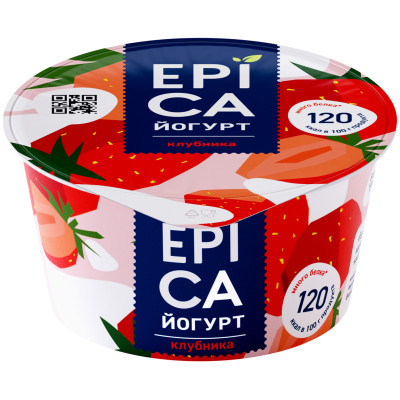 Йогурт Epica клубника 4.8%, 130г