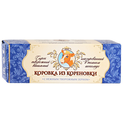 Сырок Коровка из Корёновки ванильный в тёмном шоколаде 15%, 50г