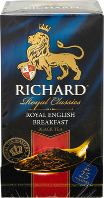 Чай Richard Королевский английский завтрак чёрный байховый, 25x2г