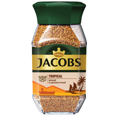 Кофе Jacobs Tropical Selection натуральный растворимый сублимированный, 90г