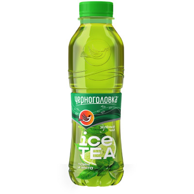 Напиток Черноголовка Ice tea зеленый чай мята-лайм сокосодержащий, 500мл