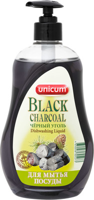Средство для мытья посуды Unicum чёрный уголь, 500мл