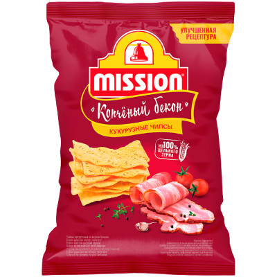 Чипсы Mission кукурузные со вкусом бекона, 150г