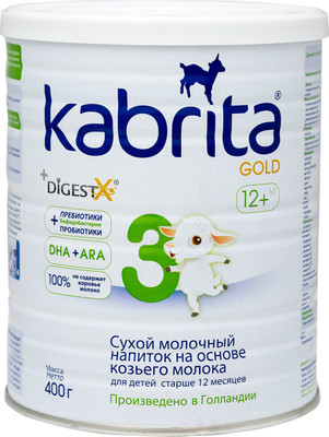 Смесь Kabrita 3 Gold молочная с 12 месяцев, 400г