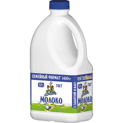 Молоко Кубанский Молочник 2.5%, 1.4л