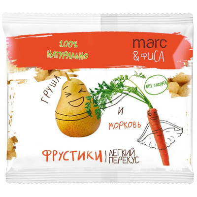 Снеки Marc&Фиса Фрустики груша и морковь, 15г