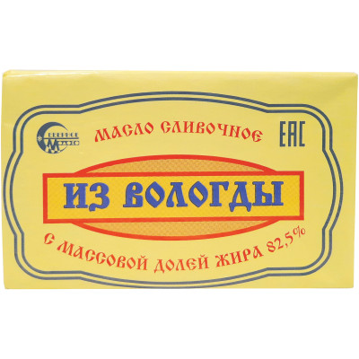 Масло сливочное Из Вологды 82.5%, 360г